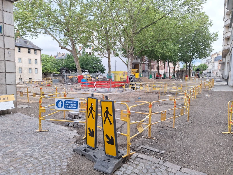 Travaux du square de Lannoy de Bissy à Chambéry